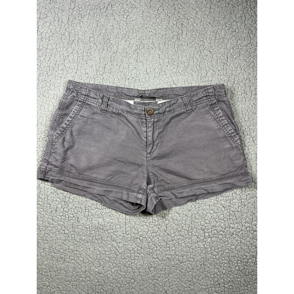 The North Face Shorts Womens 8 Gray Linen Blend Chino 3.5 Inch Inseam Casual